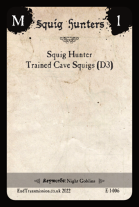 Squig Hunter card
